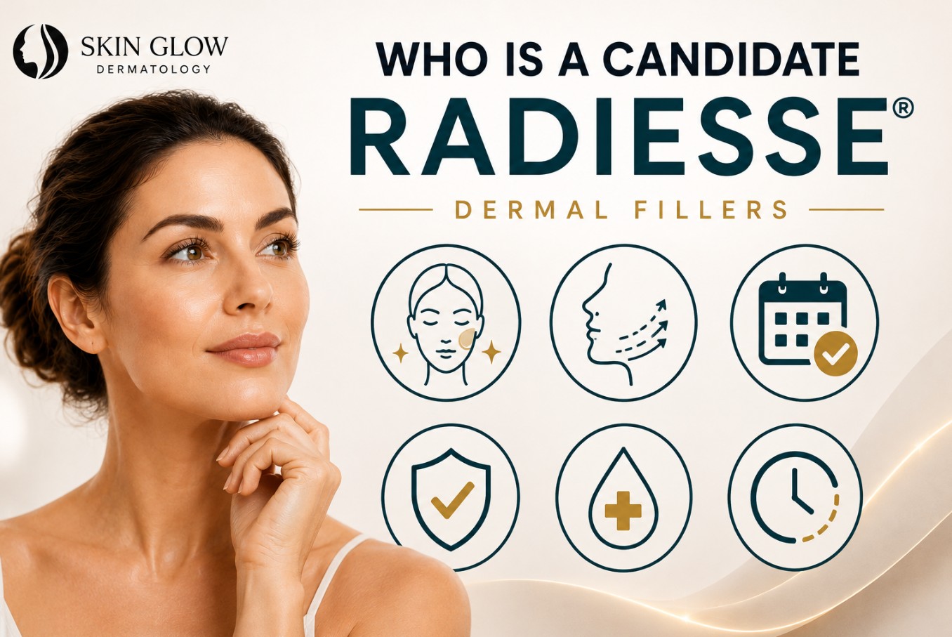 Who is a candidate for Radiesse® dermal fillers at Skin Glow Dermatology in Brooklyn, NY.